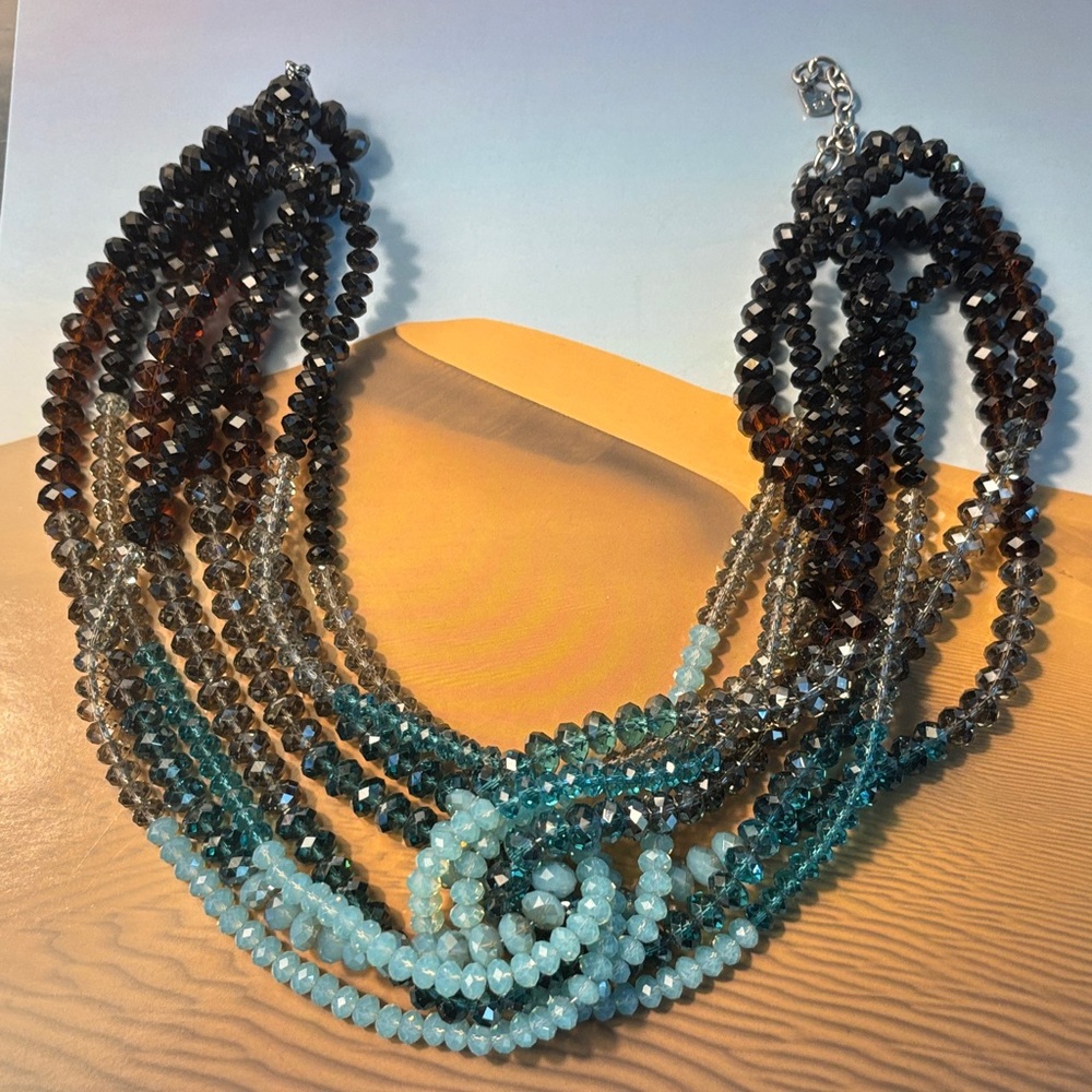 Authentic Swarovski Dune Multicolor Beaded Neckla… - image 8